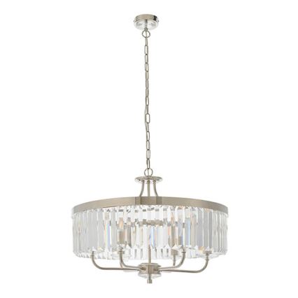 Endon 90263 - Luster na lancu CHESTERFIELD 6xE14/6W/230V promjer 55 cm sjajni krom