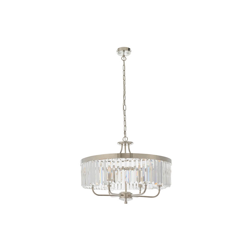 Endon 90263 - Luster na lancu CHESTERFIELD 6xE14/6W/230V promjer 55 cm sjajni krom