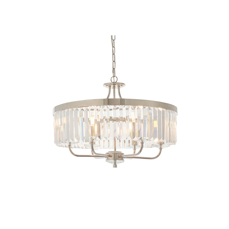 Endon 90263 - Luster na lancu CHESTERFIELD 6xE14/6W/230V promjer 55 cm sjajni krom