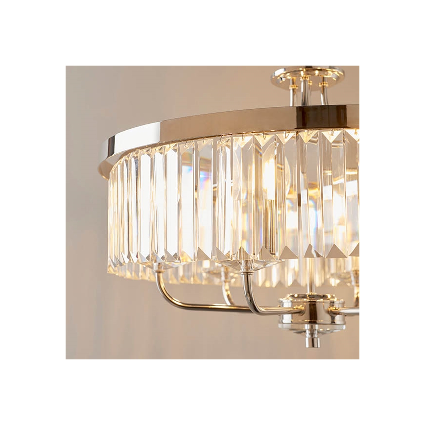 Endon 90263 - Luster na lancu CHESTERFIELD 6xE14/6W/230V promjer 55 cm sjajni krom
