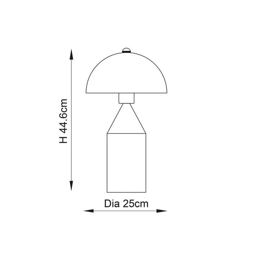Endon 90522 - Stolna lampa NOVA 1xE27/60W/230V mesing