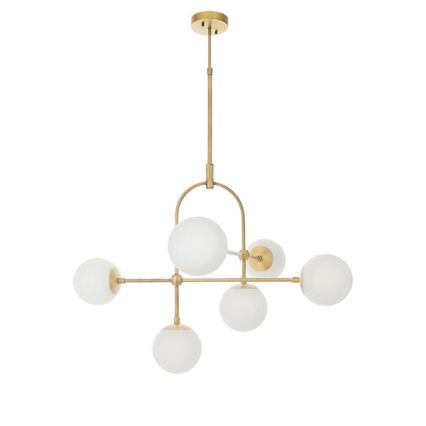 Endon 90842 - Luster na šipci 6xE14/7W/230V mesing/bijela