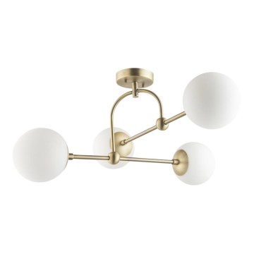 Endon 90843 - Površinski montirani luster ONTARIO 4xE14/7W/230V, mesing