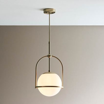 Endon 90844 - Luster na štapu ONTARIO 1xE27/10W/230V mesing