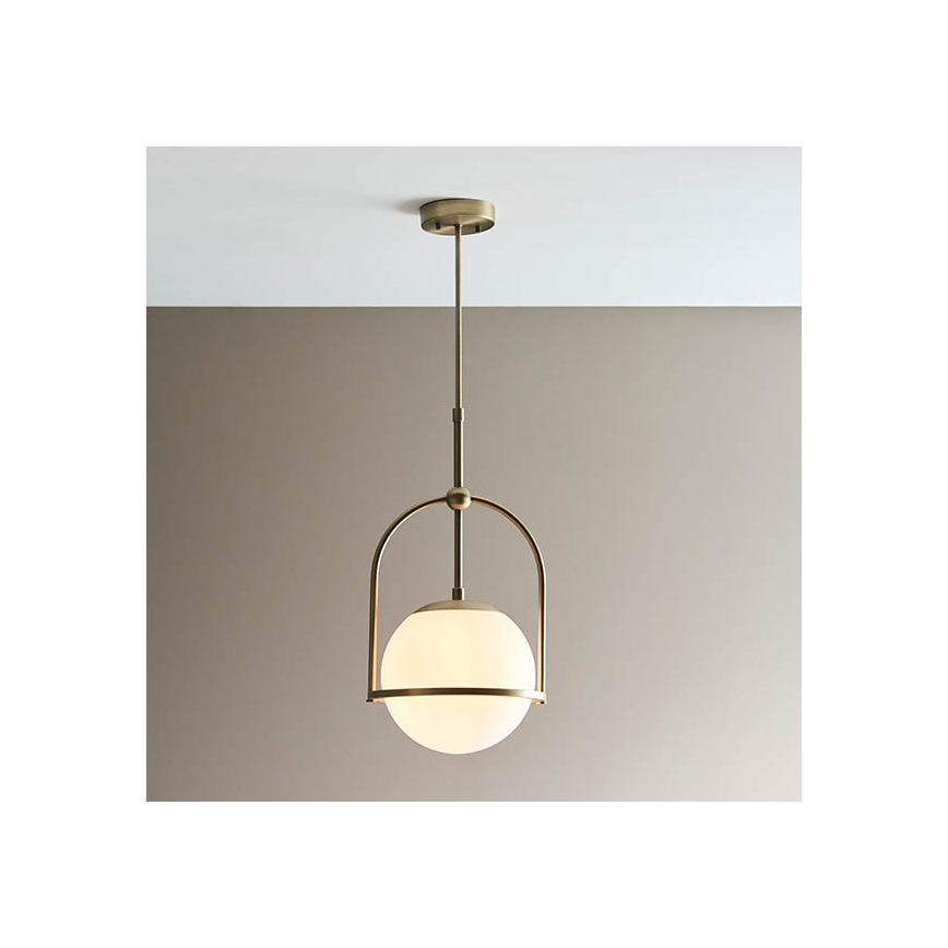 Endon 90844 - Luster na štapu ONTARIO 1xE27/10W/230V mesing