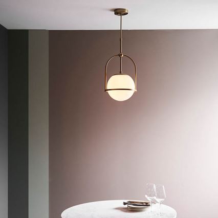 Endon 90844 - Luster na štapu ONTARIO 1xE27/10W/230V mesing