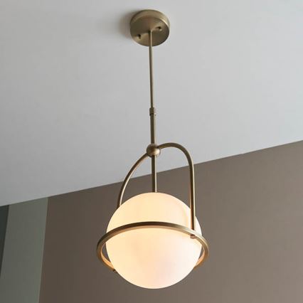 Endon 90844 - Luster na štapu ONTARIO 1xE27/10W/230V mesing