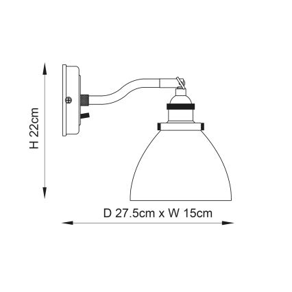 Endon 91739 - Zidna reflektorska svjetiljka HANSEN 1xE14/40W/230V matni krom