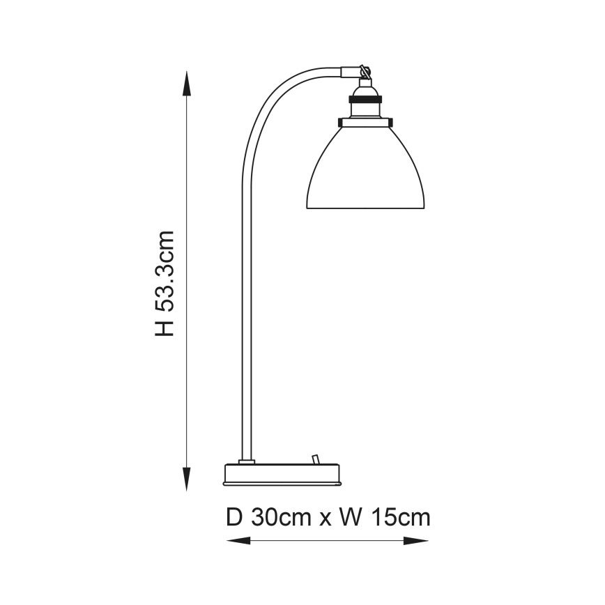 Endon 91740 - Stolna lampa HANSEN 1xE14/40W/230V mat krom