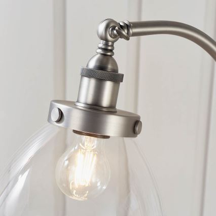 Endon 91741 - Podna lampa HANSEN 1xE27/40W/230V matni krom