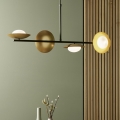 Endon 92036 - Luster na sajli RUFFLE 4xG9/3W/230V mesing/crna