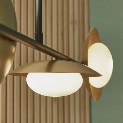 Endon 92036 - Luster na sajli RUFFLE 4xG9/3W/230V mesing/crna