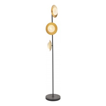 Endon 92039 - Podna lampa RUFFLE 3xG9/3W/230V crna/zlatna