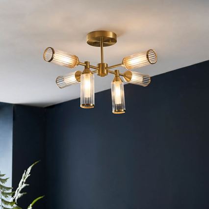 Endon 92213 - Luster na štapu 6xG9/3W/230V mesing