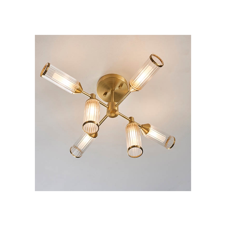 Endon 92213 - Luster na štapu 6xG9/3W/230V mesing