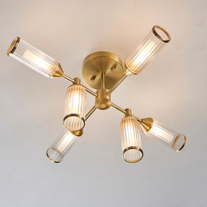 Endon 92213 - Luster na štapu 6xG9/3W/230V mesing