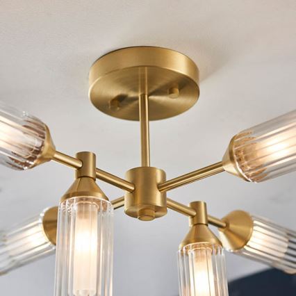 Endon 92213 - Luster na štapu 6xG9/3W/230V mesing