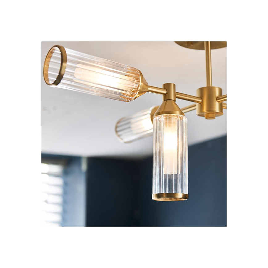 Endon 92213 - Luster na štapu 6xG9/3W/230V mesing