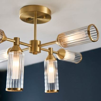 Endon 92213 - Luster na štapu 6xG9/3W/230V mesing