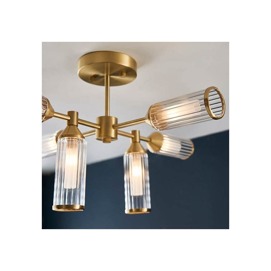 Endon 92213 - Luster na štapu 6xG9/3W/230V mesing