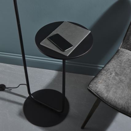 Endon 92301 - Podna lampa LANDIS 1xE27/10W/230V crna