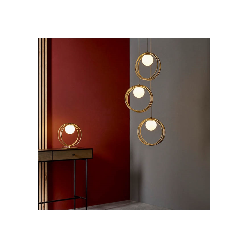 Endon 92491 - Stolna lampa EMILIO 1xG9/3W/230V zlatna/bijela