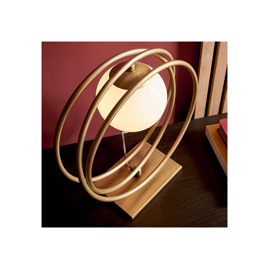 Endon 92491 - Stolna lampa EMILIO 1xG9/3W/230V zlatna/bijela