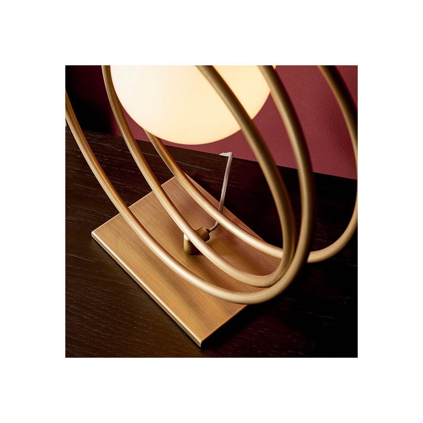 Endon 92491 - Stolna lampa EMILIO 1xG9/3W/230V zlatna/bijela