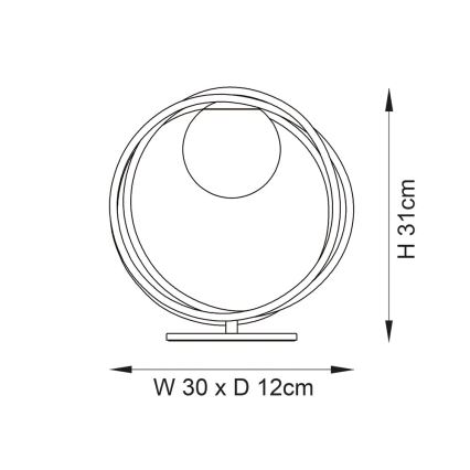 Endon 92491 - Stolna lampa EMILIO 1xG9/3W/230V zlatna
