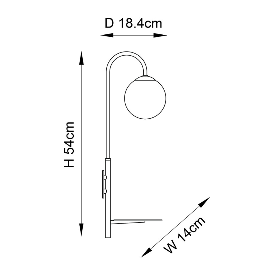 Endon 92726 - Zidna svjetiljka HALO 1xG9/3W/230V crna/bijela