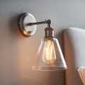 Endon 92874 - Zidna reflektorska svjetiljka HAL 1xE27/10W/230V bronca/bakrena/prozirna