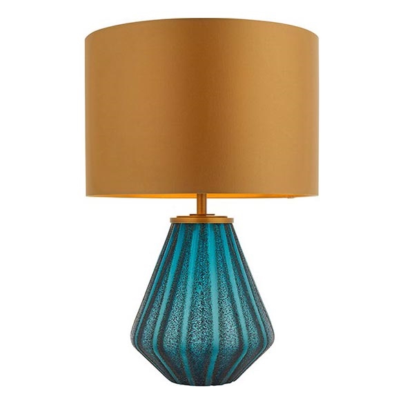 Endon 93059 - Stolna lampa ALYSSIA 1xE27/10W/230V zlatna/plava