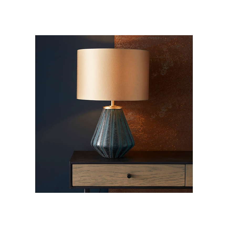 Endon 93059 - Stolna lampa ALYSSIA 1xE27/10W/230V zlatna/plava