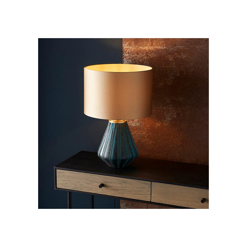 Endon 93059 - Stolna lampa ALYSSIA 1xE27/10W/230V zlatna/plava