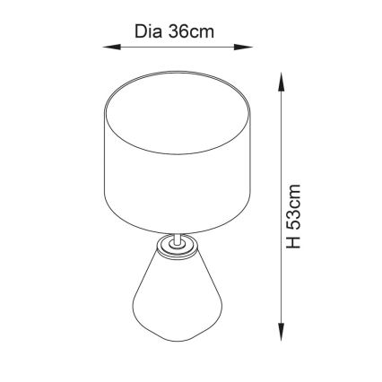 Endon 93059 - Stolna lampa ALYSSIA 1xE27/10W/230V zlatna/plava
