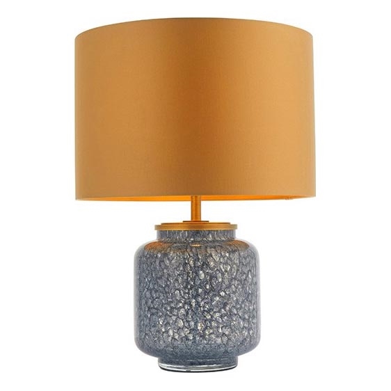 Endon 93067 - Stolna lampa ZINNIA 1xE27/10W/230V plava/zlatna