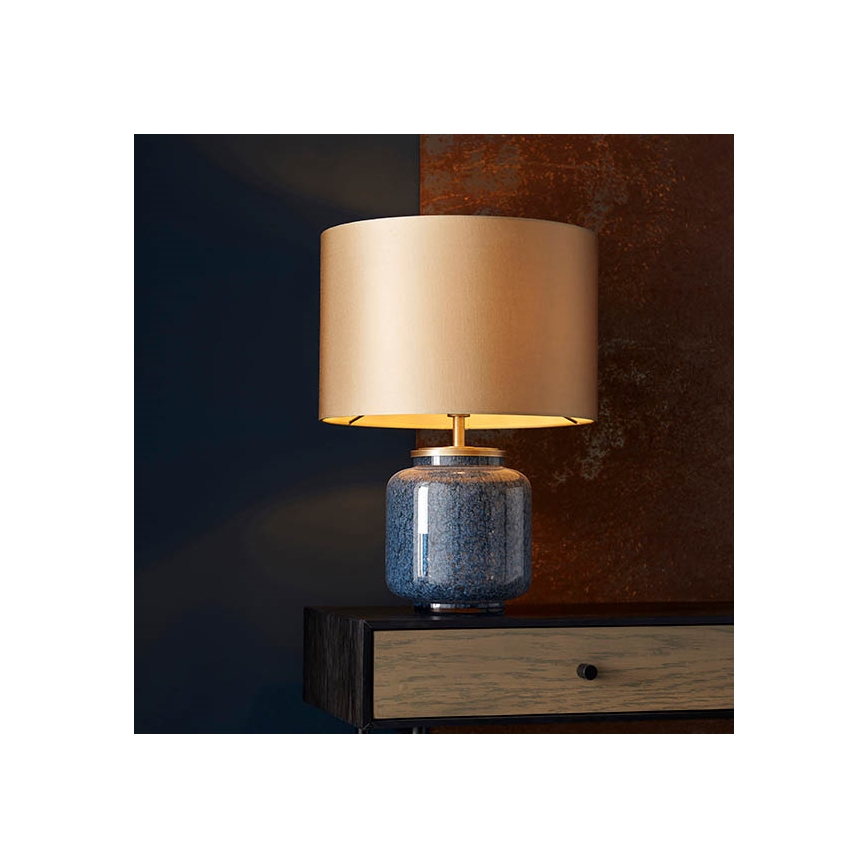Endon 93067 - Stolna lampa ZINNIA 1xE27/10W/230V plava/zlatna