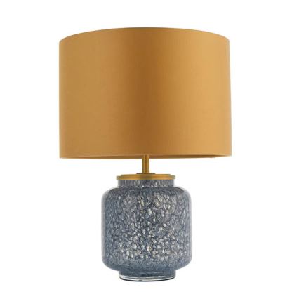 Endon 93067 - Stolna lampa ZINNIA 1xE27/10W/230V plava/zlatna