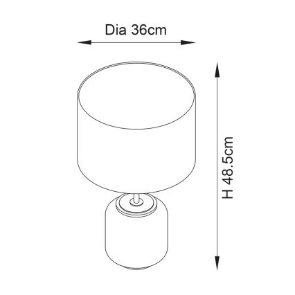Endon 93067 - Stolna lampa ZINNIA 1xE27/10W/230V plava/zlatna