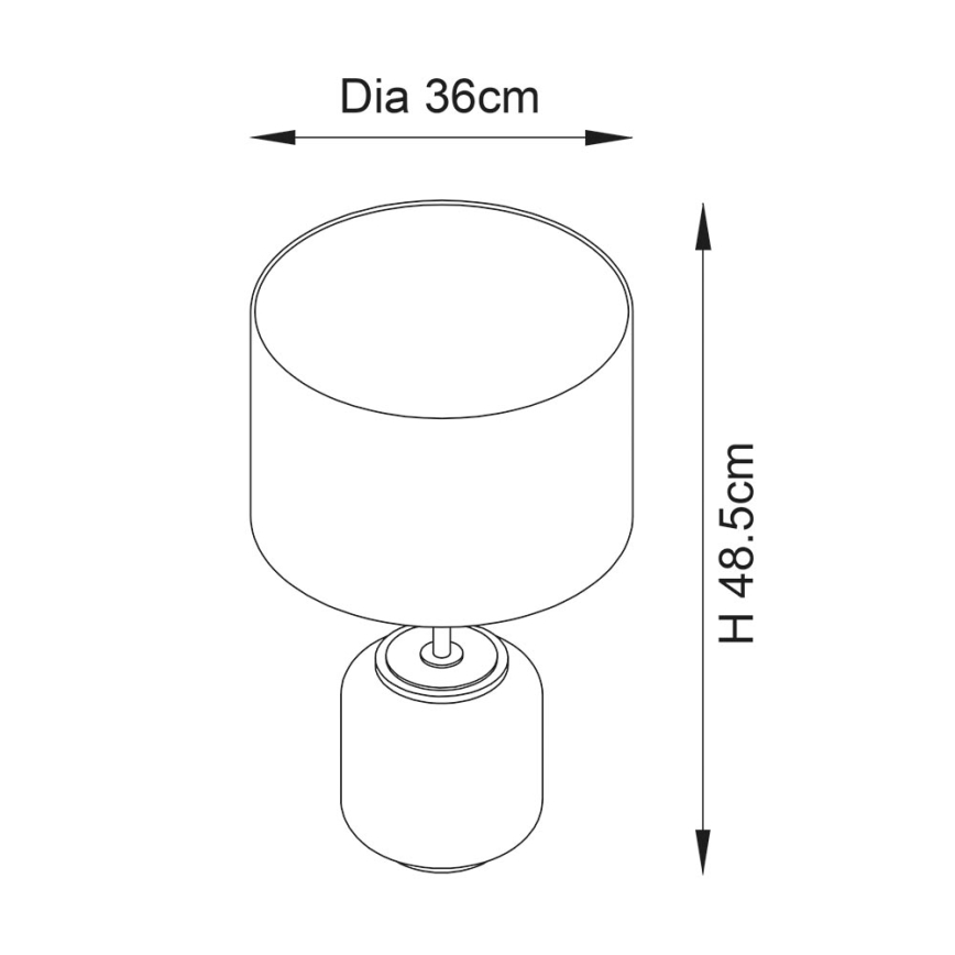 Endon 93067 - Stolna lampa ZINNIA 1xE27/10W/230V plava/zlatna