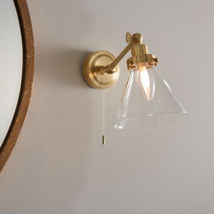 Endon 93854 - Zidna reflektorska svjetiljka za kupaonicu FARADAY 1xG9/3W/230V IP44 zlatna