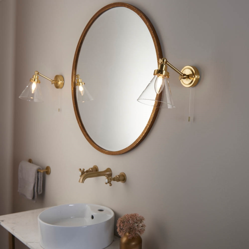 Endon 93854 - Zidna reflektorska svjetiljka za kupaonicu FARADAY 1xG9/3W/230V IP44 zlatna