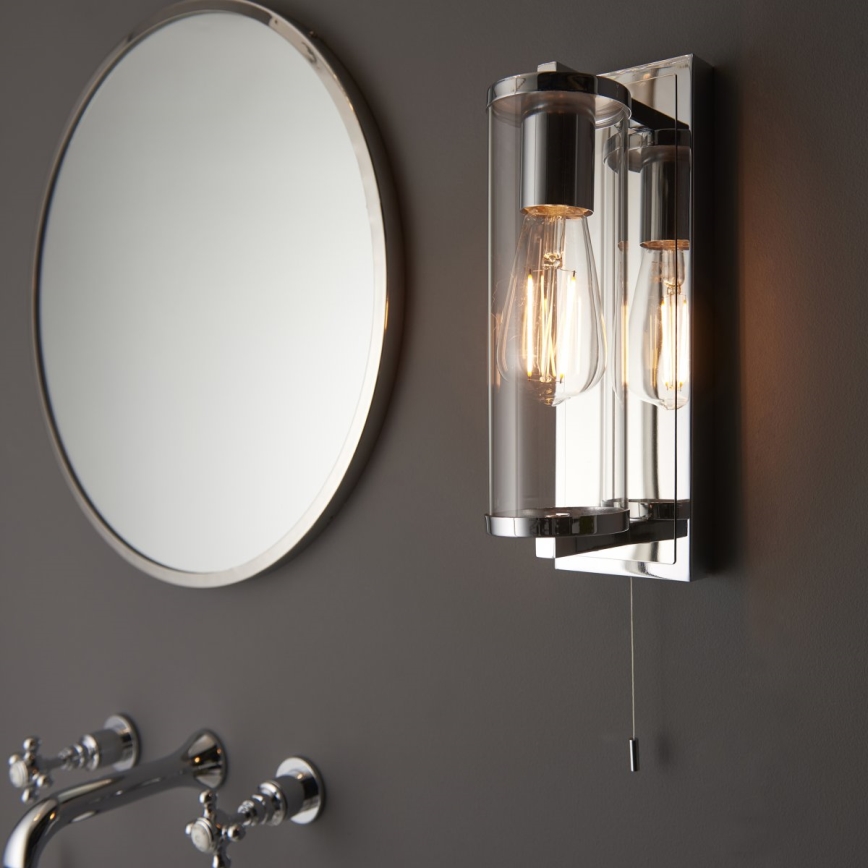 Endon 94074 - Zidna svjetiljka za kupaonicu TAYLOR 1xE27/10W/230V IP44 sjajni krom
