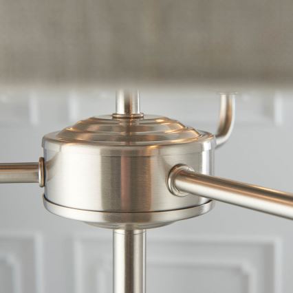 Endon 94359 - Podna lampa HIGHCLERE 3xE14/40W/230V bež/sjajni krom pr. 47 cm