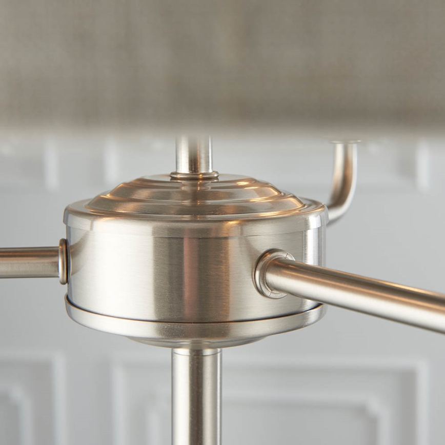Endon 94359 - Podna lampa HIGHCLERE 3xE14/40W/230V bež/sjajni krom pr. 47 cm