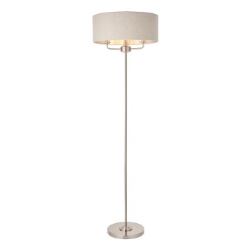 Endon 94359 - Podna lampa HIGHCLERE 3xE14/40W/230V bež/sjajni krom pr. 47 cm