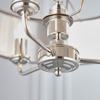 Endon 94377 - Luster na lancu HIGHCLERE 3xE14/40W/230V siva/sjajni krom
