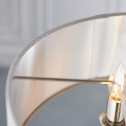 Endon 94377 - Luster na lancu HIGHCLERE 3xE14/40W/230V siva/sjajni krom