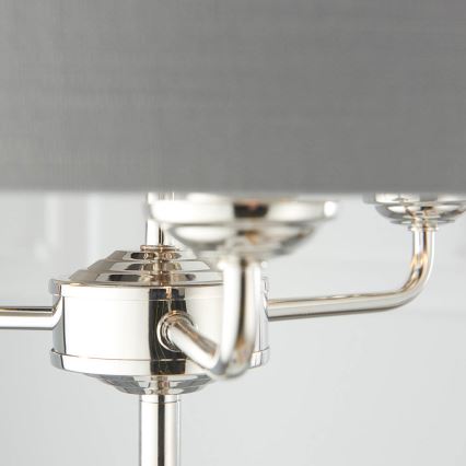 Endon 94378 - Podna lampa HIGHCLERE 1xE14/40W/230V siva/sjajni krom