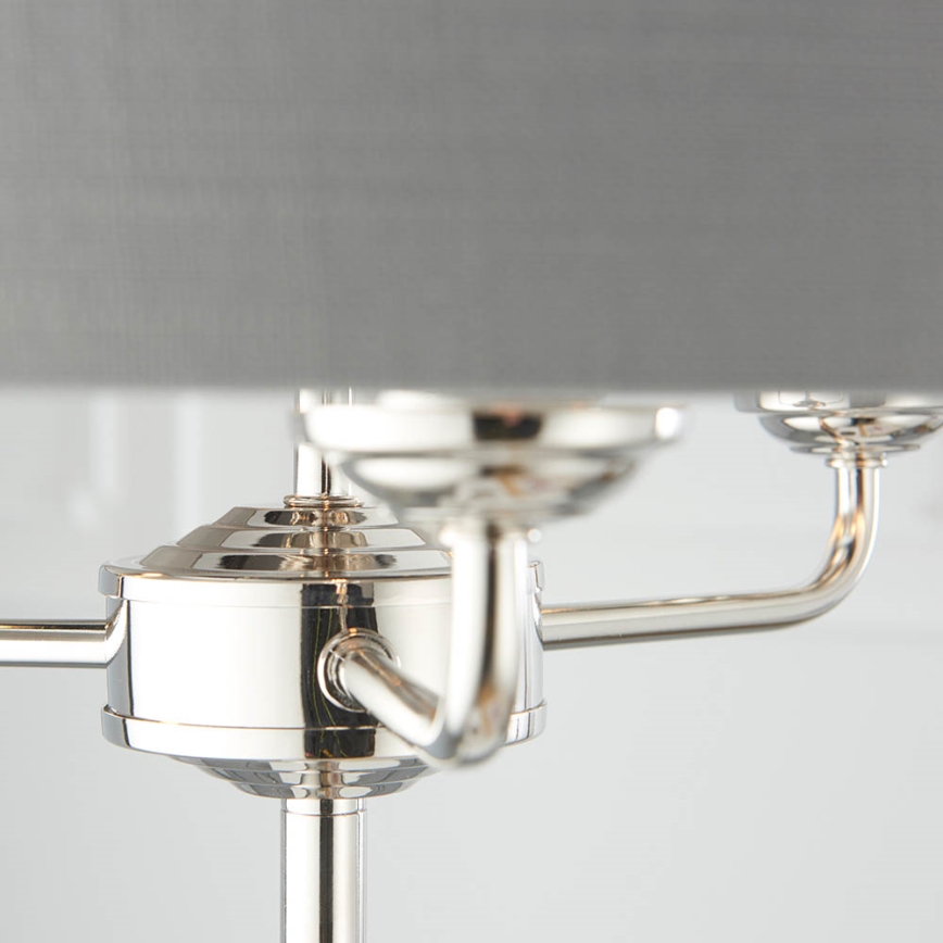 Endon 94378 - Podna lampa HIGHCLERE 1xE14/40W/230V siva/sjajni krom